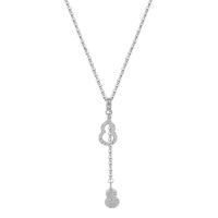 Zircon cubique Micro Pave collier en argent Sterling, Argent sterling 925, calebasse, Placage, pavé de micro zircon & pour femme, plus de couleurs à choisir, 450mm, Vendu par PC