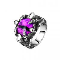 Bague acier titane, normes différentes pour le choix & pour homme, violet, 29.10x22.20mm, Vendu par PC