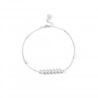 925 Sterling Silver Apyrankė, mikro nutiesti kubinių Zirconia & moters, sidabras, Ilgis Apytiksliai 7.87 Inch, Pardavė PC