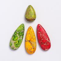 Natural Imperial Jasper Pendants Impression Jasper Teardrop Unisex Sold By PC