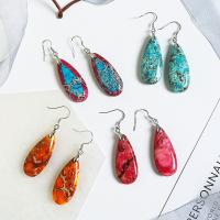 Gemstone Earrings, A pedra do rei, para mulher, Mais cores pare escolha, 15x7x35mm, vendido por par