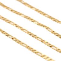 Blås Figaro Chain, Mässing, 14K guldpläterad, DIY, nickel, bly och kadmium gratis, 5mm, Säljs av m