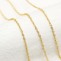 Messing Necklace Ketting, Hart, 14K vergulde, DIY, nikkel, lood en cadmium vrij, 1.50x1.90mm, Verkocht door m