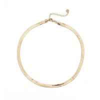 Collier en laiton, Plaqué d'or 14K, unisexe, protéger l'environnement, sans nickel, plomb et cadmium, 4mm, Longueur Environ 46 cm, Vendu par PC