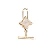 Brass Toggle καρφίτσα, Ορείχαλκος, με Cubic Zirconia & Λευκό Shell, 14Κ επίχρυσο, DIY & διαφορετικά στυλ για την επιλογή, περισσότερα χρώματα για την επιλογή, νικέλιο, μόλυβδο και κάδμιο ελεύθεροι, Sold Με PC