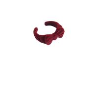 Zinc Alloy fingerring, med Flocking Fabric, Bowknot, for kvinde, flere farver til valg, 18.50mm, Solgt af PC