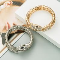 Zinc Alloy Bangle Smykker, mode smykker & Unisex & med rhinestone, flere farver til valg, nikkel, bly & cadmium fri, 70mm, Solgt af PC