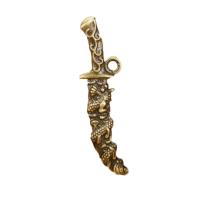 Zinc Alloy Pendler, Sword, antik bronze farve forgyldt, du kan DIY, nikkel, bly & cadmium fri, 60x15mm, Solgt af PC