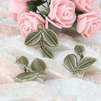 Zinc Alloy Peg Bail Leaf antique bronze color plated DIY nickel lead & cadmium free Sold By PC