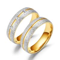 Anillos para Parejas, acero inoxidable 304, 18K chapado en oro, Joyería & unisexo & diverso tamaño para la opción & diferentes estilos para la opción, dorado, Vendido por UD