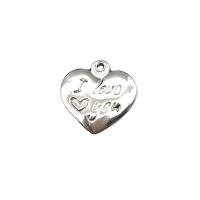 Stainless Steel Heart Pendants 304 Stainless Steel polished DIY original color Sold By Lot