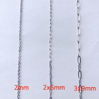 Stainless Steel Oval Chain 304 Stainless Steel with plastic spool DIY original color Approx Sold By Spool