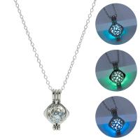 luminated Ketting, Zinc Alloy, met 5cm extender keten, platinum plated, mode sieraden & uniseks & verstelbaar, meer kleuren voor de keuze, nikkel, lood en cadmium vrij, 15x24mm, Lengte 45 cm, Verkocht door PC