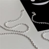 Sterling Silver Halsband, 925 sterling silver, silver pläterad, mode smycken & för kvinna, ursprungliga färgen, 420mm, Säljs av PC