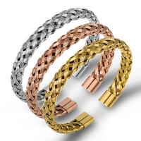 316L rostfritt stål Manschett Armring, Unisex & justerbar, fler färger för val, 60mm, Säljs av PC