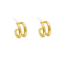 Brass Stud Earring plated for woman Sold By Pair