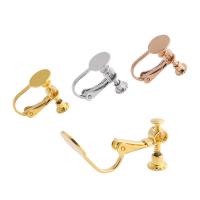 Accessoire clip en laiton pour boucle d'oreille, Placage, DIY, plus de couleurs à choisir, 10x16mm, 20PC/lot, Vendu par lot