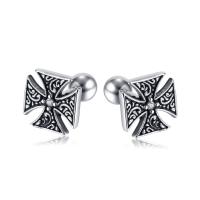 Stainless Steel Stud fülbevaló, 304 rozsdamentes acél, divat ékszerek & egynemű, 8mm, Által értékesített pár