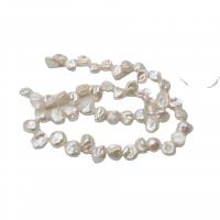 Keishi Gekweekte Zoetwaterparels, Zoetwater Parel, Natuurlijk & DIY, wit, 10-12mm, Per verkocht 38 cm Strand