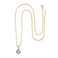 Cubic Zircon Micro Pave Brass Necklace with 2 extender chain plated for woman & with cubic zirconia nickel lead & cadmium free Length 15.7 Inch Sold By PC