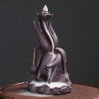 Backflow Incense Burner Purple Clay half handmade for home and office & durable & multifunctional Sold By PC