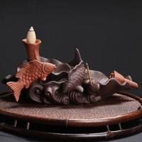 Backflow Incense Burner Purple Clay half handmade for home and office & durable & multifunctional Sold By PC