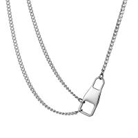 Titanium Steel Necklace Vacuum Ion Plating Double Layer & Unisex original color Sold By PC