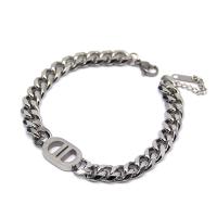 Tíotáiniam Cruach Bracelet, Cruach Tíotáiniam, le 1.57 inch slabhra extender, snasta, do bhean, dath bunaidh, Fad Thart 7.48 Inse, Díolta De réir PC