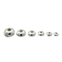 925 Sterling Silver Spacer Bead plated DIY silver color Sold By PC