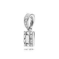 925 sterline d'argento pendente di European, with cubico zircone, placcato, unisex, nessuno, 15x8mm, Venduto da PC