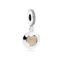 925 Sterling Silver European Pendant with Cubic Zirconia plated Unisex & enamel Sold By PC