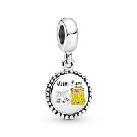 925 Sterling Silver Pendant European, le Ciúbach Zirconia, plátáilte, unisex & greamán eapocsa, dathanna níos mó le haghaidh rogha, 15x7mm, Díolta De réir PC