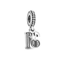 925 sterline d'argento pendente di European, with cubico zircone, unisex, nessuno, 15x7mm, Venduto da PC