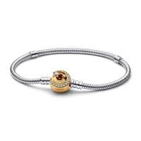 Bracelet European , Argent sterling 925, avec zircon cubique, Placage, longueur différente pour le choix & styles différents pour le choix & pour femme & creux, plus de couleurs à choisir, Vendu par PC