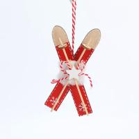 bois Décoration d’arbre de Noël, Lettre X, Bijoux de Noël & normes différentes pour le choix, rouge, Vendu par PC