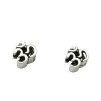 925 Sterling Silver Spacer Perla, možete DIY, srebro, 9x8x5.50mm, Prodano By PC