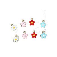 Zinc Alloy Enamel Pendants Flower fashion jewelry & DIY Sold By Bag