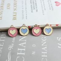 Zinc Alloy Enamel Pendants Heart fashion jewelry & DIY Sold By Bag