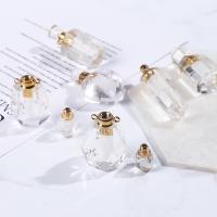 Clear Quartz Parfume Flaske Vedhæng, Unisex & forskellige stilarter for valg & 1/1 løkke, flere farver til valg, Solgt af PC