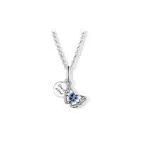 Zircon cubique Micro Pave collier en argent Sterling, Argent sterling 925, avec zircon cubique, styles différents pour le choix & pour femme, plus de couleurs à choisir, 15x7mm, Longueur Environ 45 cm, Vendu par PC