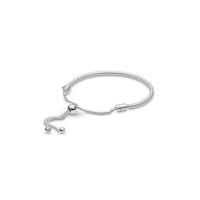 925 Sterling Silver European Bracelet, le Ciúbach Zirconia, plátáilte, unisex & stíleanna éagsúla do rogha, dathanna níos mó le haghaidh rogha, Fad Thart 7.5 Inse, Díolta De réir PC