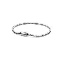 Argent sterling 925 bracelet European, Plaqué de couleur d'or rose, longueur différente pour le choix & unisexe & styles différents pour le choix, plus de couleurs à choisir, Vendu par PC