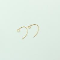 Messing Hoop Earring Components, forgyldt, du kan DIY, flere farver til valg, 14x24mm, Solgt af par