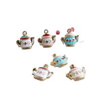 Zinc Alloy Enamel Pendants Teapot fashion jewelry & DIY Sold By Bag