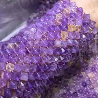 Quartz naturel bijoux perles, Ametrine, poli, DIY & facettes, violet, 8x8mm, Longueur 38 cm, Vendu par PC