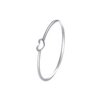 Sterling Silver Jewelry Finger Ring, 925 sterline d'argento, Cuore, placcato platino, formato differente per scelta & per la donna, colore originale, Venduto da PC