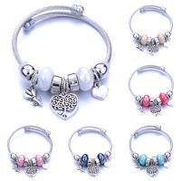 European Armbånd, Zinc Alloy, med Krystal, forgyldt, justerbar & for kvinde & hule, flere farver til valg, 60mm, Solgt af PC