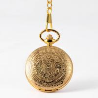 Muoti Pocket Watch, Sinkkiseos, kullan väri kullattu, vedenpitävä & Unisex, 46x15mm, Pituus N. 16.92 tuuma, 10PC/erä, Myymät erä