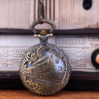 Fashion Pocket Watch, Cink ötvözet, antik sárgaréz színű krómozott, vízálló & egynemű & különböző stílusokat a választás, 46x16mm, Hossz Kb 16.92 inch, 10PC-k/Lot, Által értékesített Lot