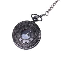 Muoti Pocket Watch, Sinkkiseos, kanssa Muovi, ase musta pinnoitettu, vedenpitävä & Unisex, 46x16mm, Pituus N. 16.92 tuuma, 10PC/erä, Myymät erä